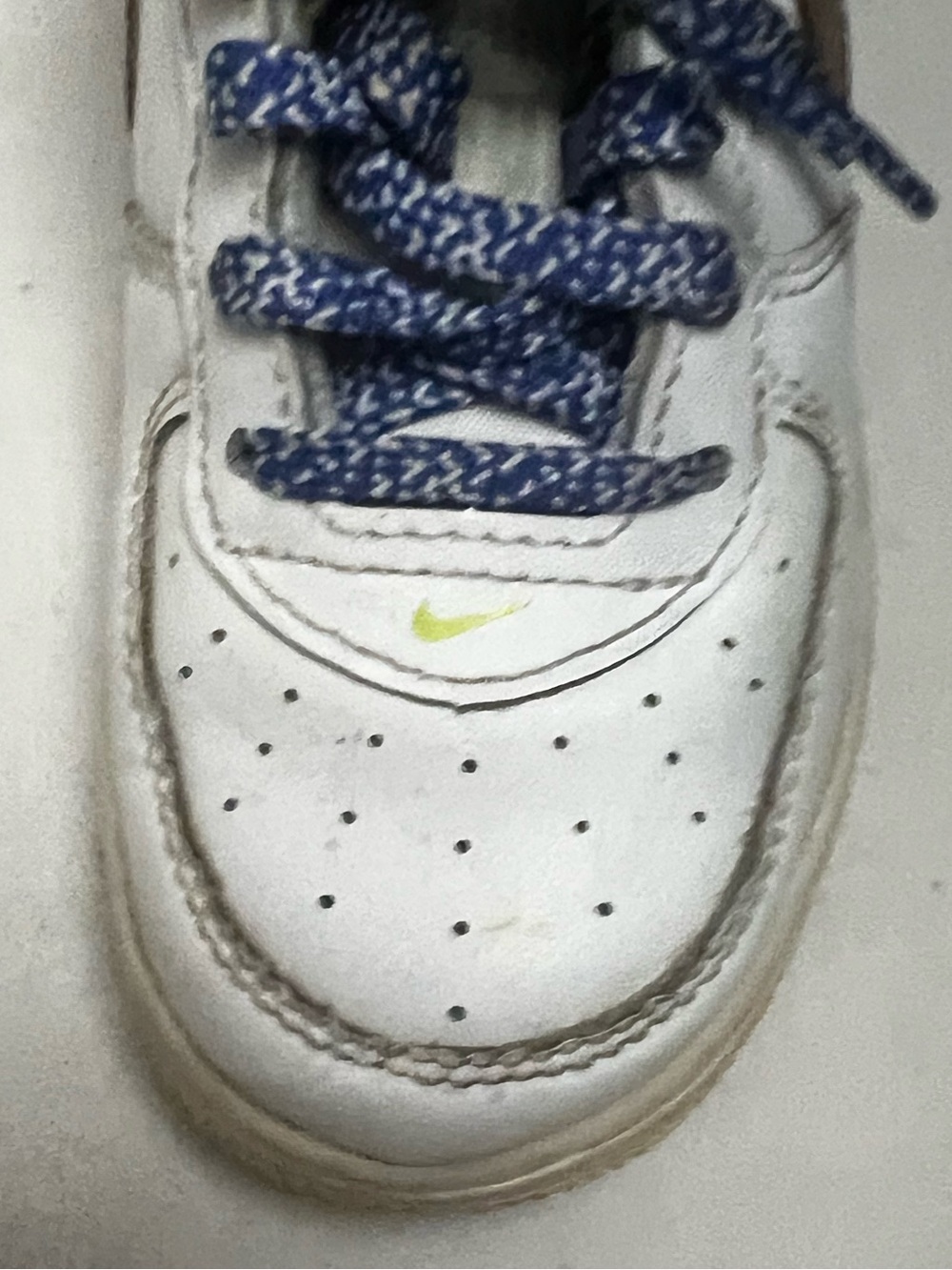 Nike Air Force 1 Low Leather Toddler Sneakers Sz 9C White Athletic Casual Shoes - Picture 11 of 12